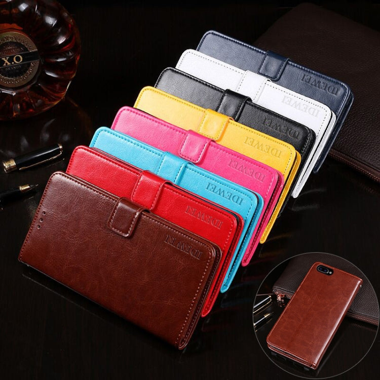 For Cubot Rainbow 2 idewei Crazy Horse Texture Horizontal Flip Leather Case with Holder & Card Slots & Wallet(Black) - More Brand by idewei | Online Shopping South Africa | PMC Jewellery | Buy Now Pay Later Mobicred