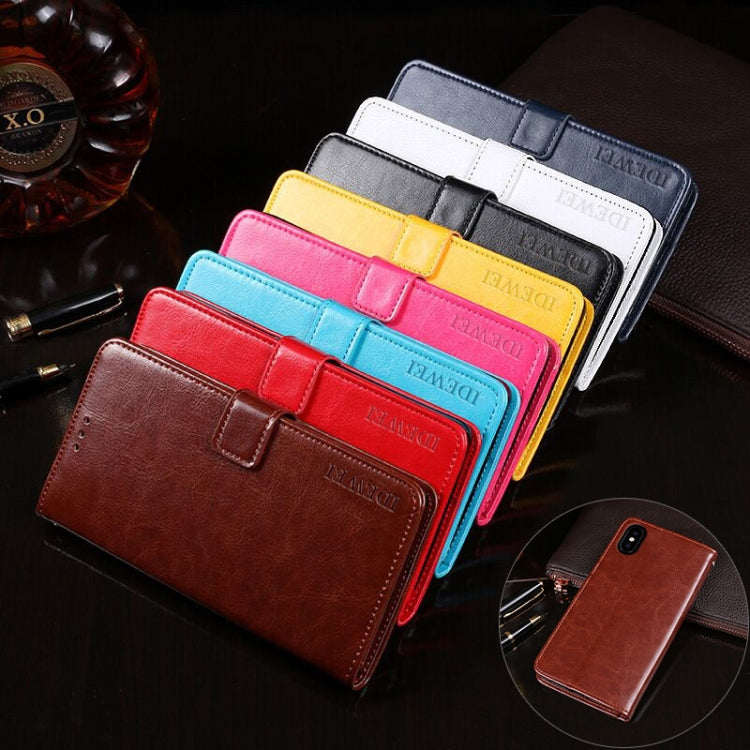 For Doogee X55 idewei  Crazy Horse Texture Horizontal Flip Leather Case with Holder & Card Slots & Wallet(Brown) - More Brand by idewei | Online Shopping South Africa | PMC TechLife | Buy Now Pay Later Mobicred