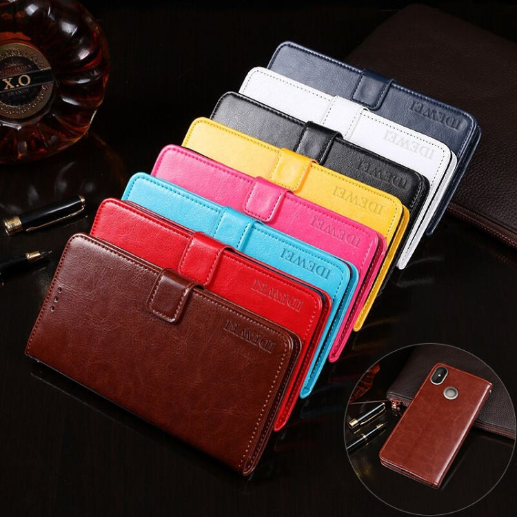 For Doogee X70 idewei  Crazy Horse Texture Horizontal Flip Leather Case with Holder & Card Slots & Wallet(Red) - More Brand by idewei | Online Shopping South Africa | PMC TechLife | Buy Now Pay Later Mobicred