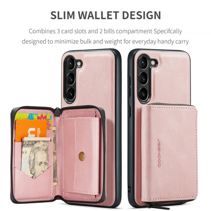 For Samsung Galaxy S24 5G JEEHOOD Magnetic Zipper Horizontal Flip Leather Phone Case(Pink) - Galaxy S24 5G Cases by JEEHOOD | Online Shopping South Africa | PMC Jewellery | Buy Now Pay Later Mobicred