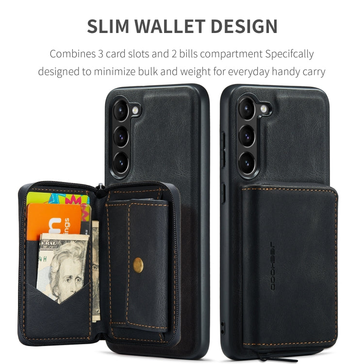 For Samsung Galaxy S24 5G JEEHOOD Magnetic Zipper Horizontal Flip Leather Phone Case(Black) - Galaxy S24 5G Cases by JEEHOOD | Online Shopping South Africa | PMC Jewellery | Buy Now Pay Later Mobicred