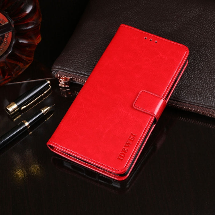 For Oukitel K5000 idewei  Crazy Horse Texture Horizontal Flip Leather Case with Holder & Card Slots & Wallet(Red) - free shipping - PMC Jewellery - Order now!
