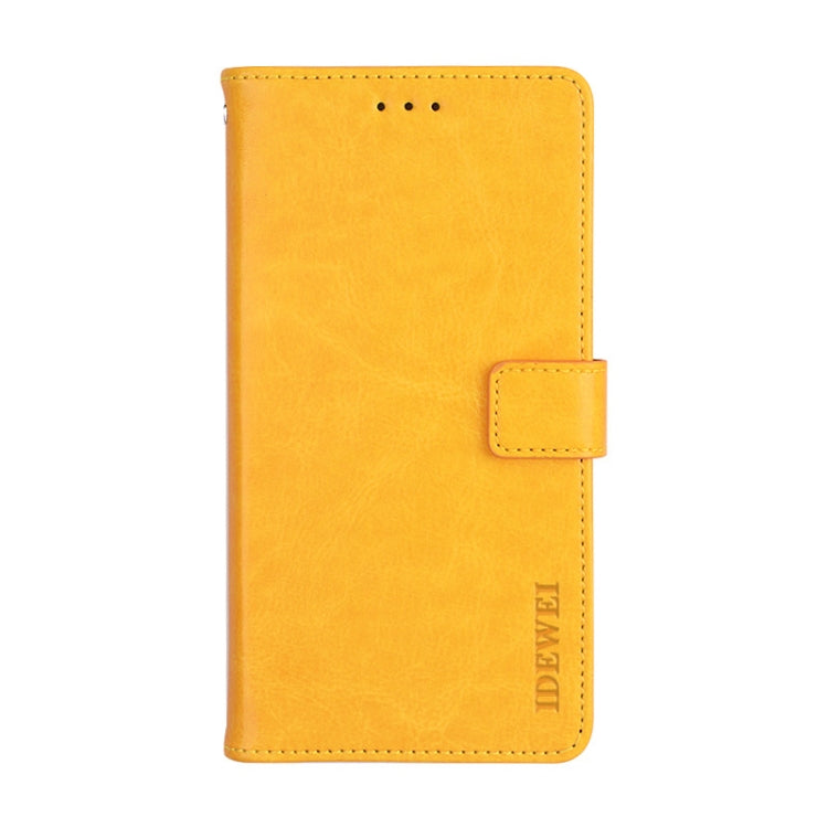 For LG X power2 idewei Crazy Horse Texture Horizontal Flip Leather Case with Holder & Card Slots & Wallet(Yellow) - LG by idewei | Online Shopping South Africa | PMC Jewellery | Buy Now Pay Later Mobicred