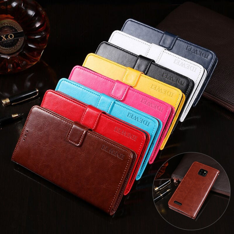 For Ulefone Note 7 idewei  Crazy Horse Texture Horizontal Flip Leather Case with Holder & Card Slots & Wallet(Rose Red) - Ulefone Cases by idewei | Online Shopping South Africa | PMC Jewellery | Buy Now Pay Later Mobicred