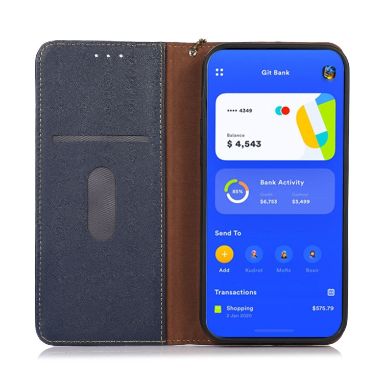 For OnePlus Nord CE 3 Lite KHAZNEH Nappa Top Layer Cowhide Leather Phone Case(Blue) - OnePlus Cases by PMC TechLife | Online Shopping South Africa | PMC TechLife | Buy Now Pay Later Mobicred