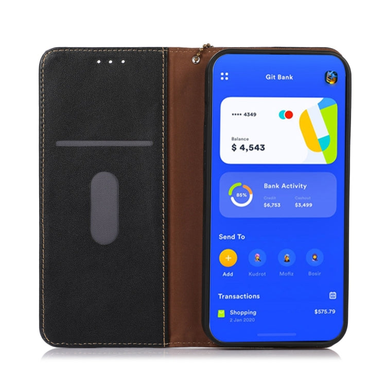 For OnePlus Nord CE 3 Lite KHAZNEH Nappa Top Layer Cowhide Leather Phone Case(Black) - OnePlus Cases by PMC TechLife | Online Shopping South Africa | PMC TechLife | Buy Now Pay Later Mobicred