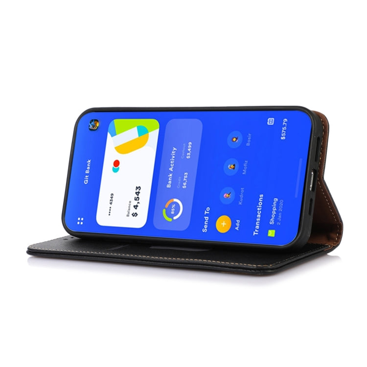 For OnePlus Nord CE 3 Lite KHAZNEH Nappa Top Layer Cowhide Leather Phone Case(Black) - OnePlus Cases by PMC TechLife | Online Shopping South Africa | PMC TechLife | Buy Now Pay Later Mobicred