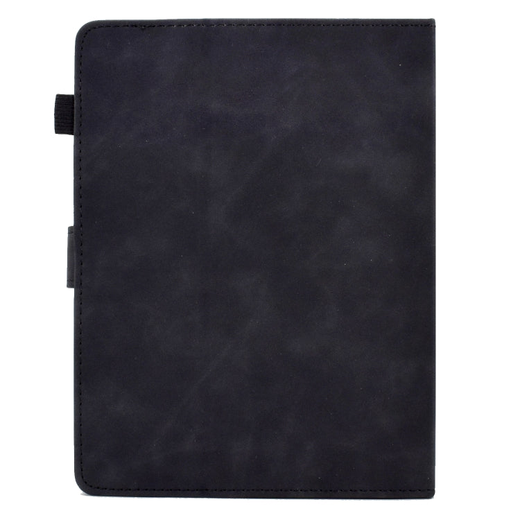 For 10 inch Tablets Peony Butterfly Embossed Leather Tablet Case(Black) - 10 - 11 inch by PMC TechLife | Online Shopping South Africa | PMC TechLife | Buy Now Pay Later Mobicred