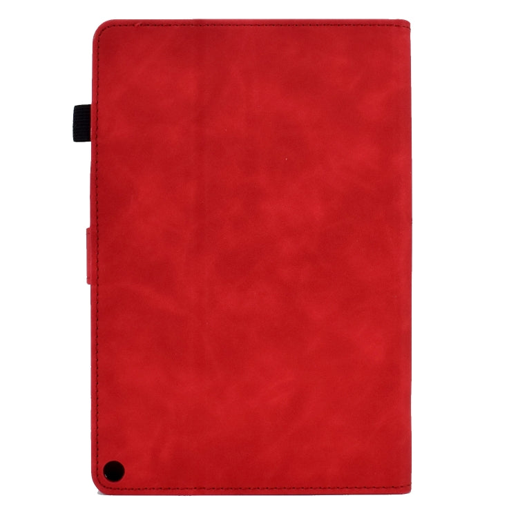 For Amazon Kindle Fire HD8 2022 Peony Butterfly Embossed Leather Smart Tablet Case(Red) - Amazon by PMC TechLife | Online Shopping South Africa | PMC TechLife | Buy Now Pay Later Mobicred