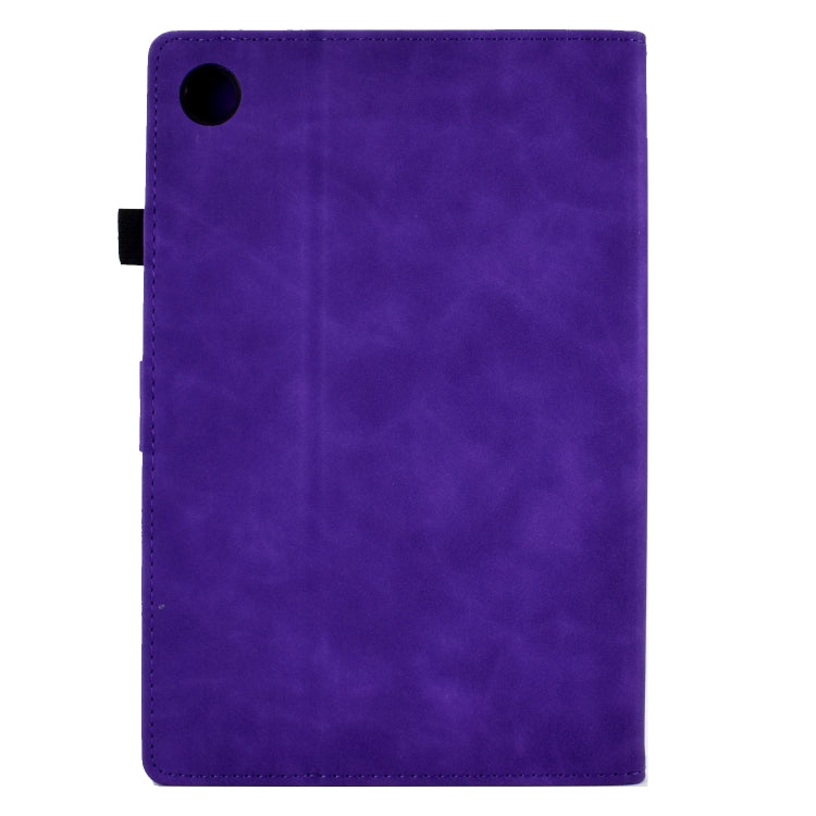 For Lenovo Tab M10 Plus Peony Butterfly Embossed Leather Smart Tablet Case(Purple) - Lenovo by PMC TechLife | Online Shopping South Africa | PMC TechLife | Buy Now Pay Later Mobicred