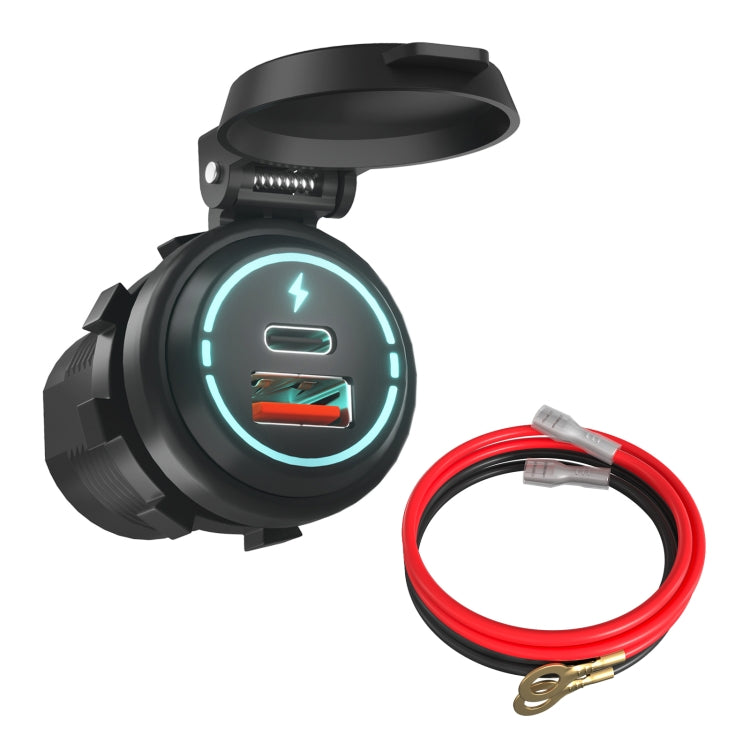 ZH-1786A2 QC3.0 USB-A + Type-C Dual Interface Car Charger, Cable Length: 60cm - DIY Modified Charger by PMC TechLife | Online Shopping South Africa | PMC TechLife | Buy Now Pay Later Mobicred