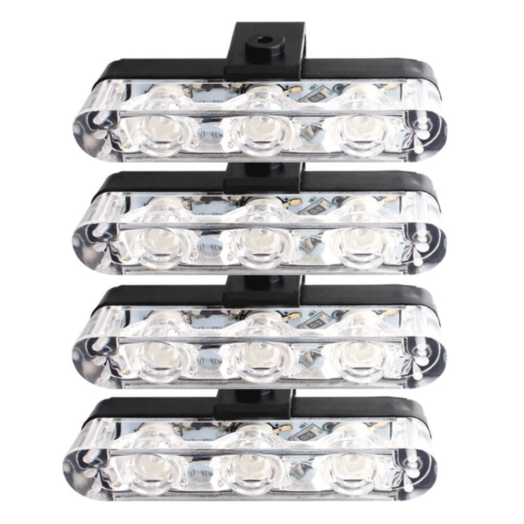 4 in 1 Car 12LEDs Grille Flash Lights Warning Lights with Wireless Remote Control, Color:Red White - Warning Lights by PMC TechLife | Online Shopping South Africa | PMC TechLife | Buy Now Pay Later Mobicred