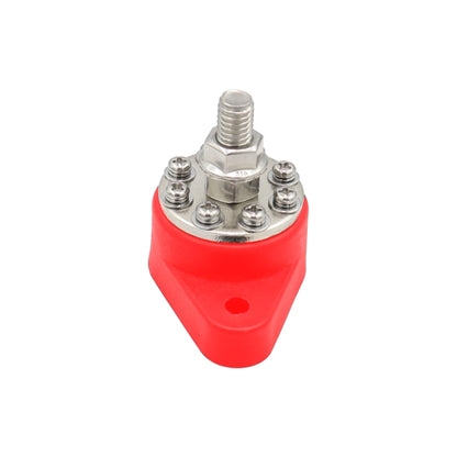 3/8 inch M10 RV Yacht 8-way Terminal Stud with 2 M5x20 Screws(Red) - Booster Cable & Clip by PMC Jewellery | Online Shopping South Africa | PMC Jewellery | Buy Now Pay Later Mobicred