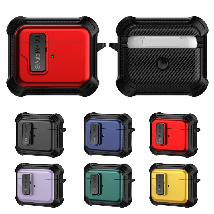For AirPods 3 Signal Flag Wireless Earphones Case with Security Lock(Purple) - For AirPods 3 by PMC Jewellery | Online Shopping South Africa | PMC Jewellery | Buy Now Pay Later Mobicred