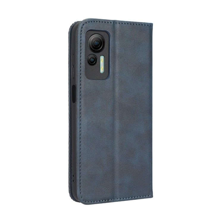 For Ulefone Note 14 Magnetic Buckle Retro Texture Leather Phone Case(Blue) - free shipping - PMC Jewellery - Order now!