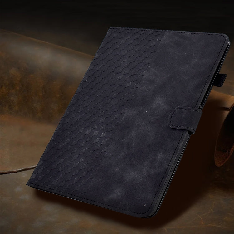 For Amazon Kindle PaperWhite 4 / 3 / 2 / 1 Rhombus Embossed Leather Tablet Case(Black) - Amazon by PMC TechLife | Online Shopping South Africa | PMC TechLife | Buy Now Pay Later Mobicred
