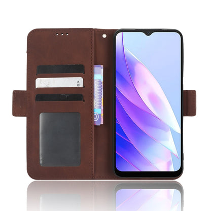 For Blackview A52 Skin Feel Calf Texture Card Slots Leather Phone Case(Brown) - More Brand by PMC Jewellery | Online Shopping South Africa | PMC Jewellery | Buy Now Pay Later Mobicred