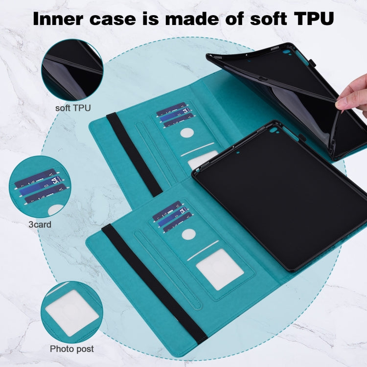 For Lenovo Pad Pro 2022 11.2 inch / Tab P11 Pro Gen 2 Embossed Butterfly Pattern Leather Tablet Case(Blue) - Lenovo by PMC TechLife | Online Shopping South Africa | PMC TechLife | Buy Now Pay Later Mobicred