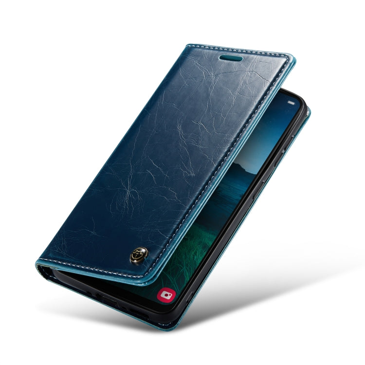 For Samsung Galaxy A34 5G CaseMe 003 Crazy Horse Texture Leather Phone Case(Blue) - Galaxy Phone Cases by CaseMe | Online Shopping South Africa | PMC Jewellery | Buy Now Pay Later Mobicred