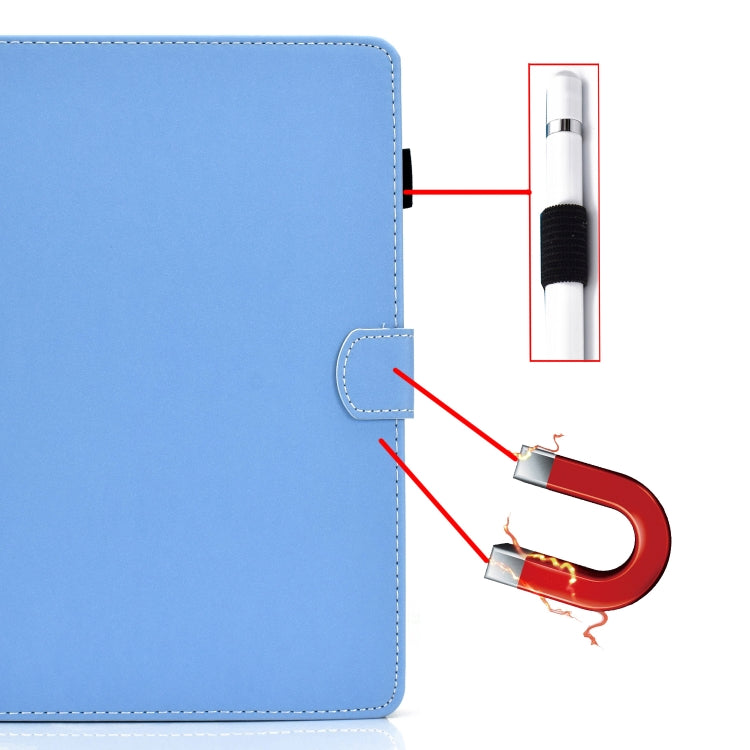 For 10 inch Solid Color Tablet PC Universal Magnetic Horizontal Flip Leather Case with Card Slots & Holder(Blue) - 10 - 11 inch by PMC TechLife | Online Shopping South Africa | PMC TechLife | Buy Now Pay Later Mobicred