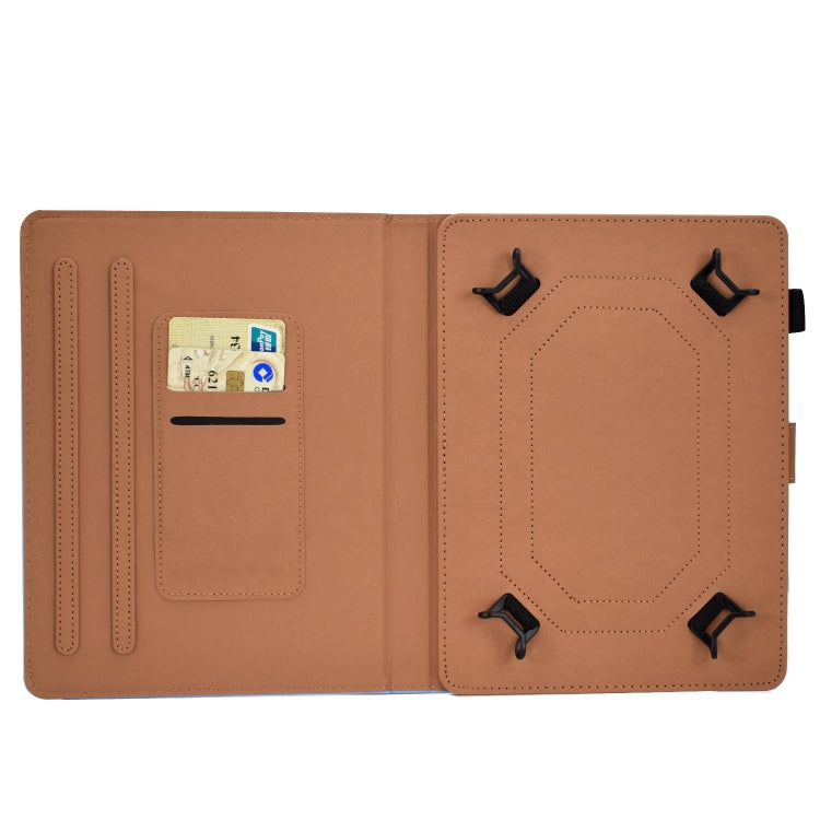 For 10 inch Solid Color Tablet PC Universal Magnetic Horizontal Flip Leather Case with Card Slots & Holder(Blue) - 10 - 11 inch by PMC TechLife | Online Shopping South Africa | PMC TechLife | Buy Now Pay Later Mobicred