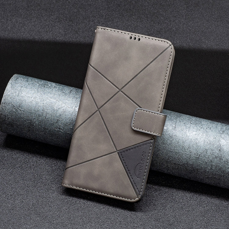 For Xiaomi Redmi K70 / K70 Pro Magnetic Buckle Rhombus Texture Leather Phone Case(Grey) - K70 Pro Cases by PMC Jewellery | Online Shopping South Africa | PMC Jewellery | Buy Now Pay Later Mobicred