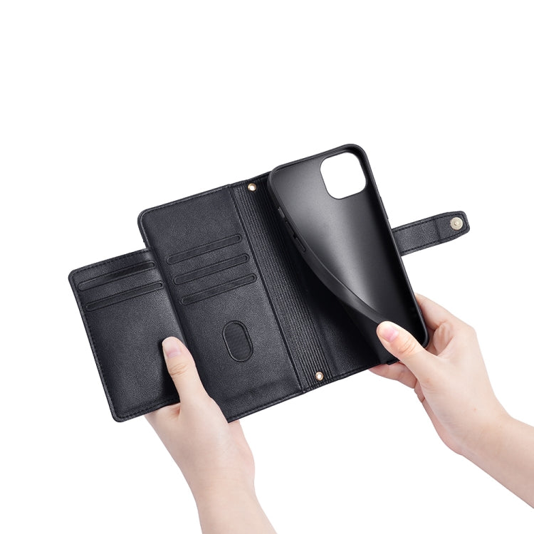 For Kyocera Android One S10 Sheep Texture Cross-body Zipper Wallet Leather Phone Case(Black) - More Brand by PMC TechLife | Online Shopping South Africa | PMC TechLife | Buy Now Pay Later Mobicred