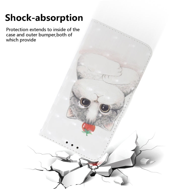 For OPPO Reno8 T 4G 3D Colored Horizontal Flip Leather Phone Case(Cute Cat) - OPPO Cases by PMC TechLife | Online Shopping South Africa | PMC TechLife | Buy Now Pay Later Mobicred