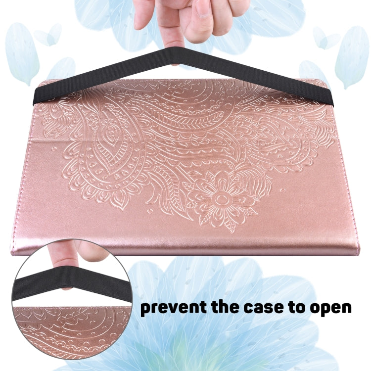 For Lenovo Tab M8 4th Gen TB-300FU Peacock Embossed Pattern Leather Tablet Case(Rose Gold) - Lenovo by PMC TechLife | Online Shopping South Africa | PMC TechLife | Buy Now Pay Later Mobicred