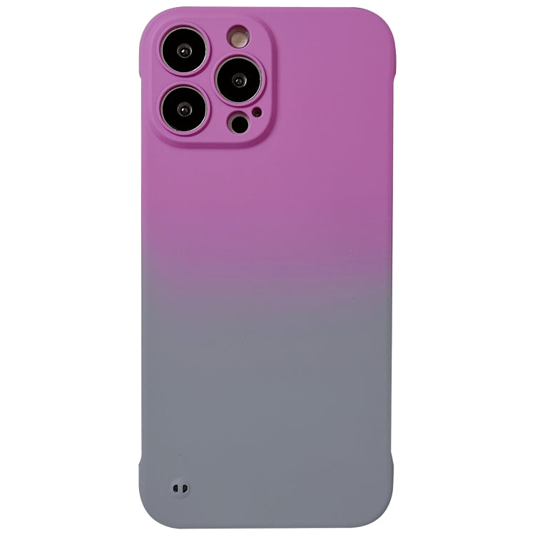 For iPhone 14 Pro Max Frameless Skin Feel Gradient Phone Case(Dark Purple + Grey) - iPhone 14 Pro Max Cases by PMC Jewellery | Online Shopping South Africa | PMC Jewellery | Buy Now Pay Later Mobicred