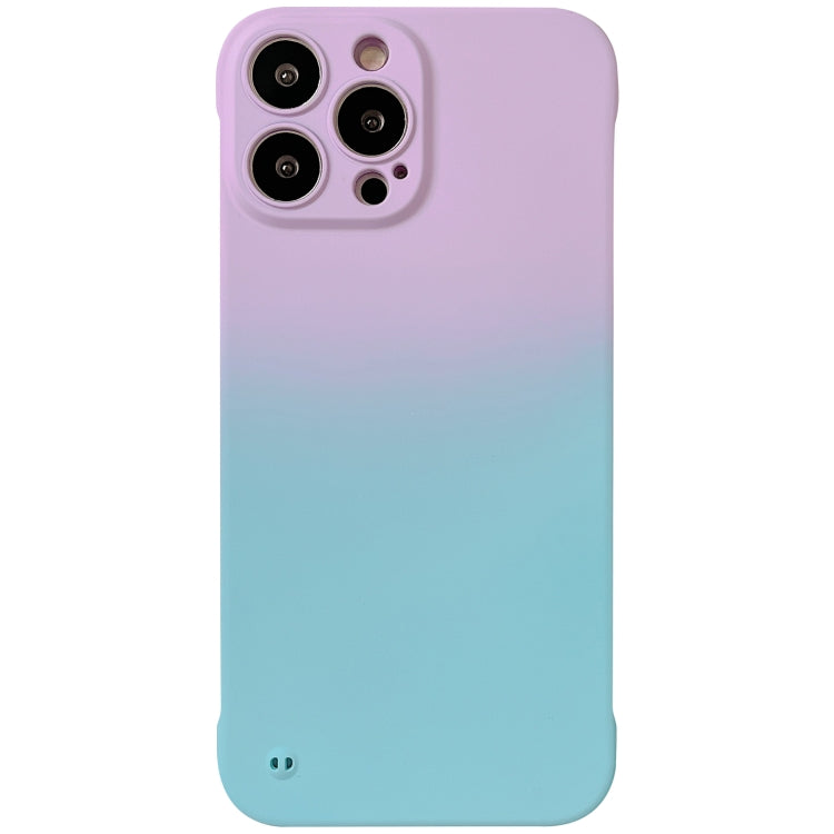 For iPhone 14 Pro Max Frameless Skin Feel Gradient Phone Case(Light Purple + Light Blue) - iPhone 14 Pro Max Cases by PMC Jewellery | Online Shopping South Africa | PMC Jewellery | Buy Now Pay Later Mobicred