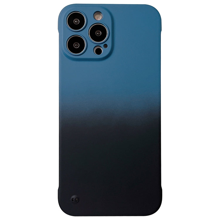 For iPhone 14 Pro Frameless Skin Feel Gradient Phone Case(Blue + Black) - iPhone 14 Pro Cases by PMC Jewellery | Online Shopping South Africa | PMC Jewellery | Buy Now Pay Later Mobicred