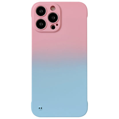 For iPhone XS Max Frameless Skin Feel Gradient Phone Case(Pink + Light Blue) - More iPhone Cases by PMC Jewellery | Online Shopping South Africa | PMC Jewellery | Buy Now Pay Later Mobicred