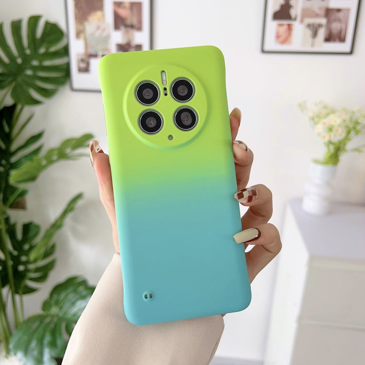 For Huawei P40 Pro Frameless Skin Feel Gradient Phone Case(Green Blue) - Huawei Cases by PMC Jewellery | Online Shopping South Africa | PMC Jewellery | Buy Now Pay Later Mobicred