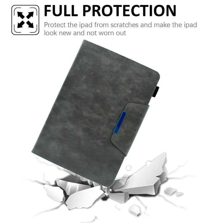 For 7 inch Suede Cross Texture Magnetic Clasp Leather Tablet Case(Grey) - 7 inch by PMC TechLife | Online Shopping South Africa | PMC TechLife | Buy Now Pay Later Mobicred
