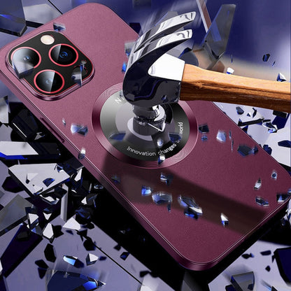 For iPhone 14 Pro R-JUST RH05 Magnetic Leather Metal Phone Case(Purple) - iPhone 14 Pro Cases by R-JUST | Online Shopping South Africa | PMC Jewellery