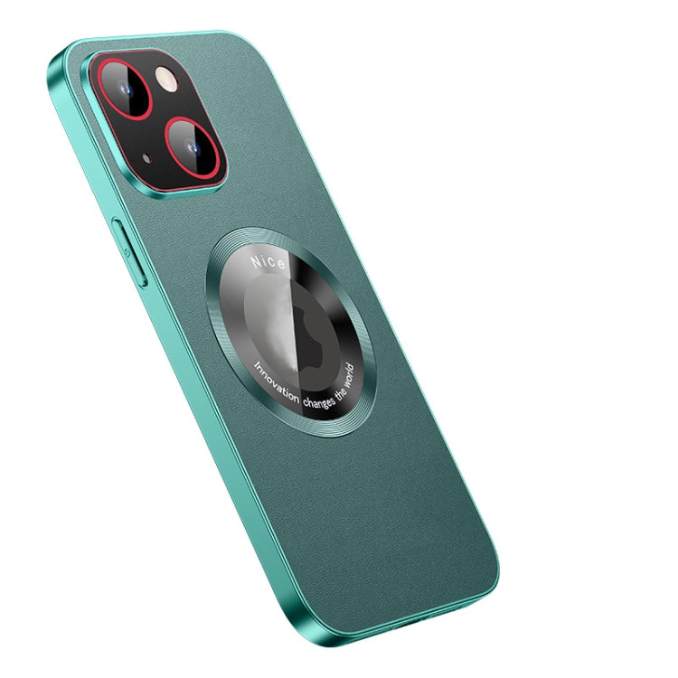 For iPhone 14 R-JUST RH05 Magnetic Leather Metal Phone Case(Green) - iPhone 14 Cases by R-JUST | Online Shopping South Africa | PMC Jewellery