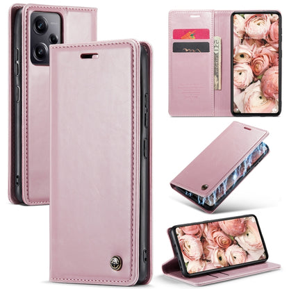 For Xiaomi Redmi Note 12 Pro 5G / Poco X5 Pro CaseMe 003 Crazy Horse Texture Leather Phone Case(Rose Gold) - Xiaomi Cases by CaseMe | Online Shopping South Africa | PMC Jewellery | Buy Now Pay Later Mobicred