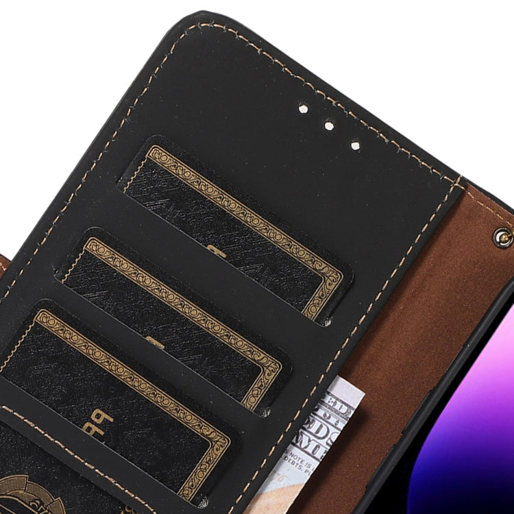 For Sony Xperia 10 V Genuine Leather Magnetic RFID Leather Phone Case(Black) - Sony Cases by PMC TechLife | Online Shopping South Africa | PMC TechLife | Buy Now Pay Later Mobicred