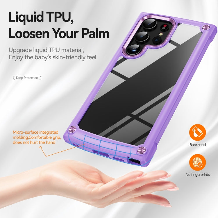 For Samsung Galaxy S24 Ultra 5G TPU + PC Lens Protection Phone Case(Purple) - Galaxy S24 Ultra 5G Cases by PMC Jewellery | Online Shopping South Africa | PMC Jewellery