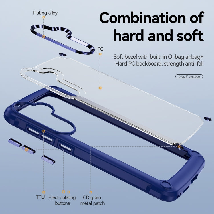 For Samsung Galaxy S24 5G TPU + PC Lens Protection Phone Case(Blue) - Galaxy S24 5G Cases by PMC TechLife | Online Shopping South Africa | PMC TechLife