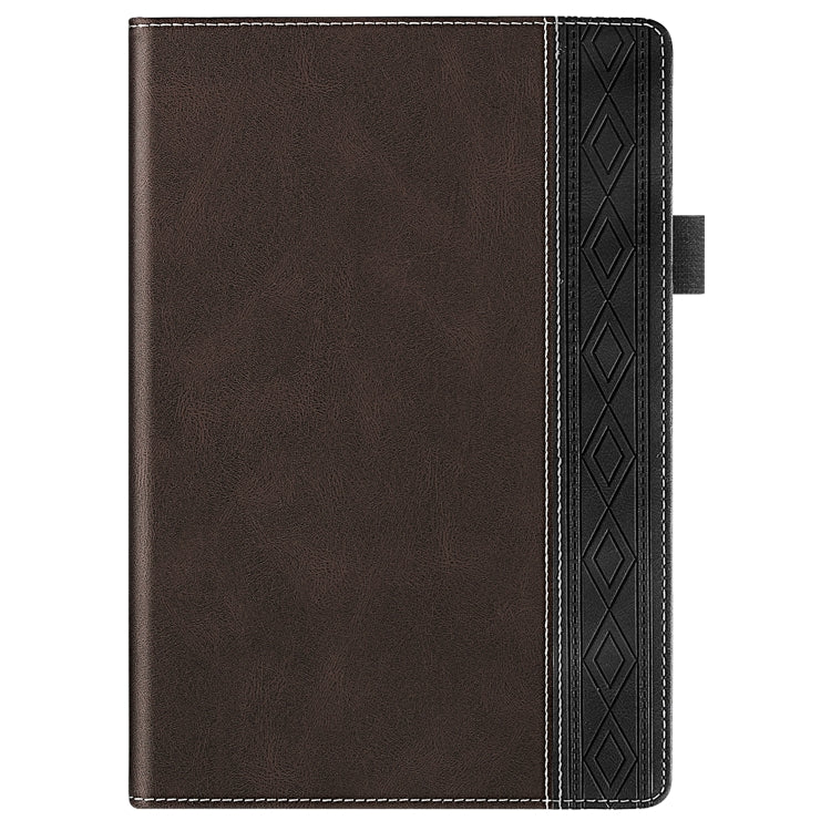 For Lenovo Tab M10 Plus 3rd Gen Splicing Series Tablet Leather Case(Coffee) - Lenovo by PMC TechLife | Online Shopping South Africa | PMC TechLife | Buy Now Pay Later Mobicred