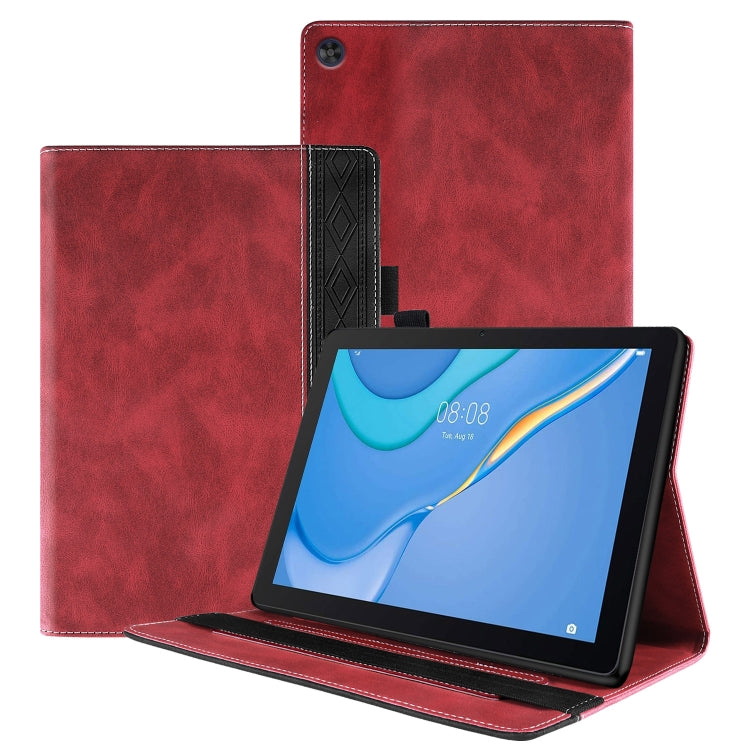 For Huawei MatePad SE Splicing Series Tablet Leather Case(Red) - Huawei by PMC TechLife | Online Shopping South Africa | PMC TechLife | Buy Now Pay Later Mobicred