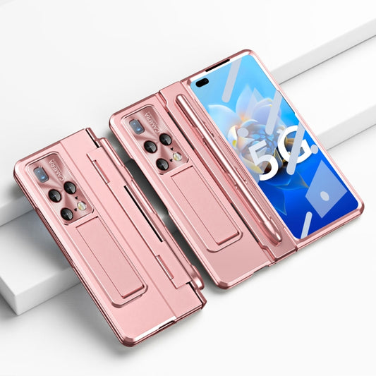 For Huawei Mate X2 Integrated Folding Hinge Phone Case with Stylus(Rose Gold) - Huawei Cases by PMC Jewellery | Online Shopping South Africa | PMC Jewellery | Buy Now Pay Later Mobicred