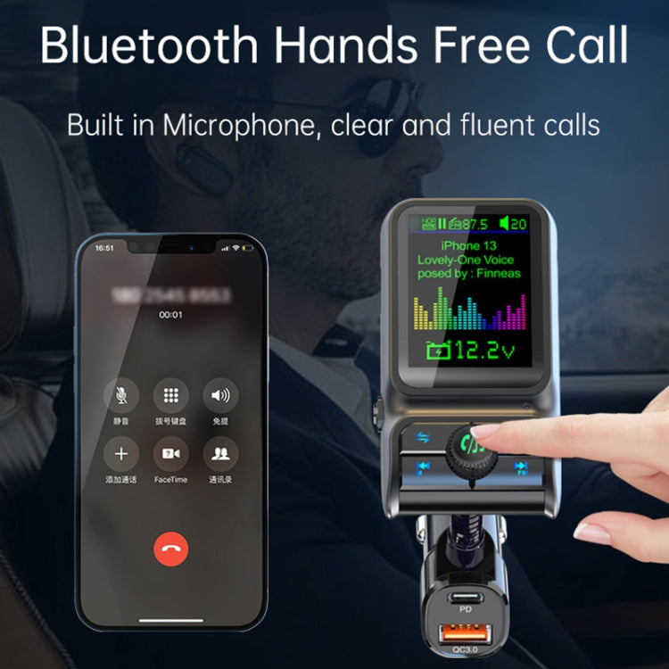 BC85 Colorful Screen Car Bluetooth 5.0 FM Transmitter MP3 Player - Bluetooth Car Kits by PMC TechLife | Online Shopping South Africa | PMC TechLife | Buy Now Pay Later Mobicred