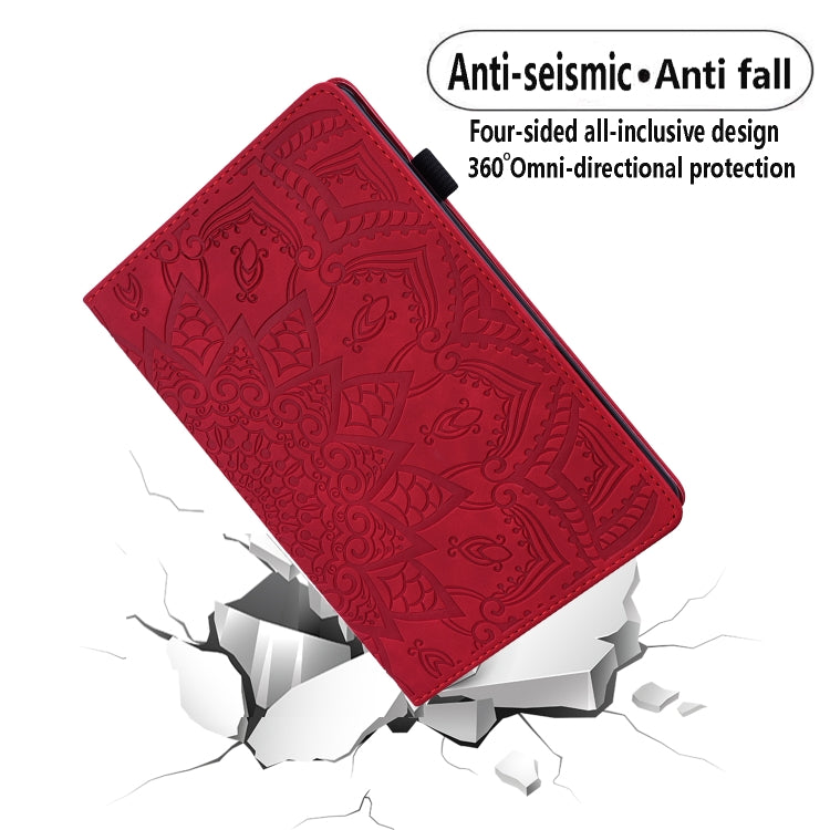 For Lenovo Tab M10 Plus 10.6 3rd Gen 2022 Calf Texture Embossed Flip Leather Tablet Case(Red) - Lenovo by PMC TechLife | Online Shopping South Africa | PMC TechLife | Buy Now Pay Later Mobicred