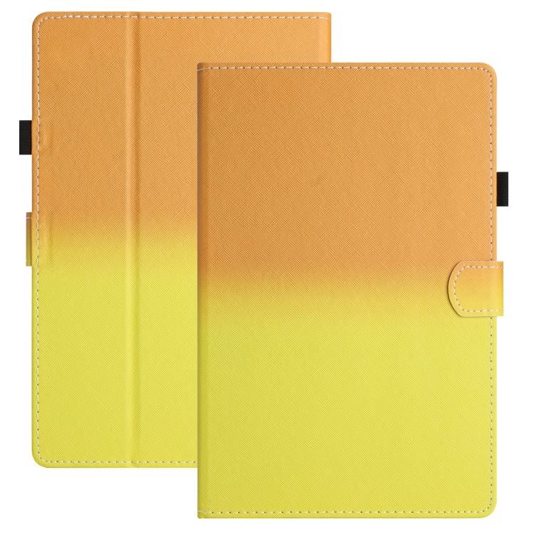 For 10 inch Universal Stitching Gradient Leather Tablet Case(Orange Yellow) - 10 - 11 inch by PMC TechLife | Online Shopping South Africa | PMC TechLife | Buy Now Pay Later Mobicred