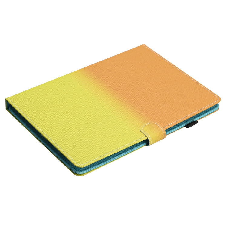 For 10 inch Universal Stitching Gradient Leather Tablet Case(Orange Yellow) - 10 - 11 inch by PMC TechLife | Online Shopping South Africa | PMC TechLife | Buy Now Pay Later Mobicred