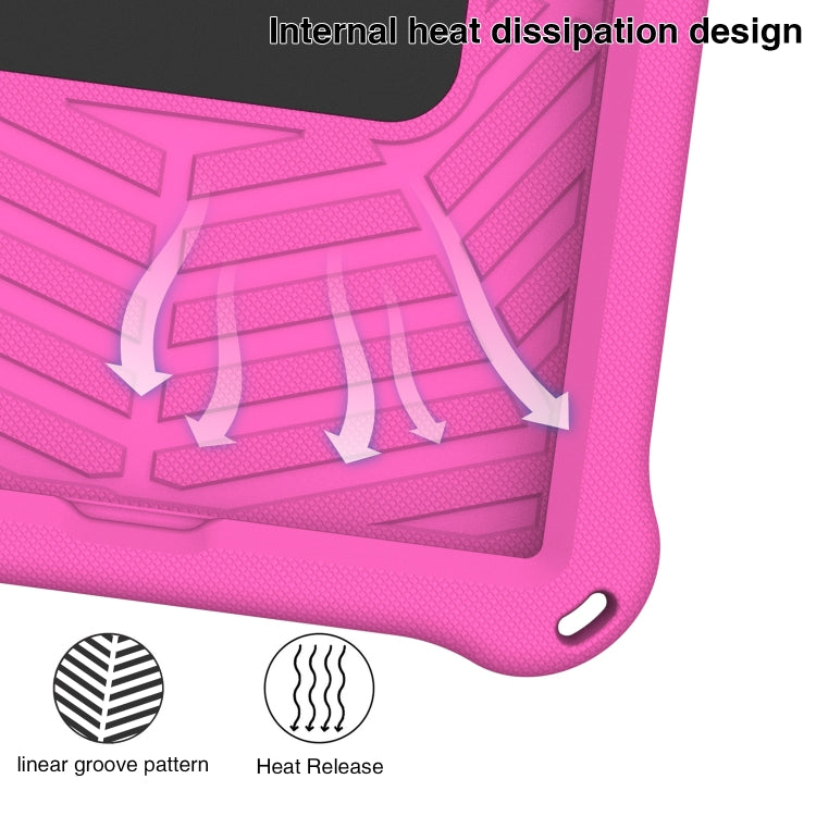 For Lenovo Tab M10 Plus TB-X606 Spider King Silicone Protective Tablet Case(Rose Red) - Lenovo by PMC TechLife | Online Shopping South Africa | PMC TechLife | Buy Now Pay Later Mobicred