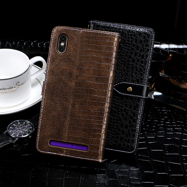 For Leagoo M12 idewei Crocodile Texture Horizontal Flip Leather Case with Holder & Card Slots & Wallet(Dark Blue) - More Brand by idewei | Online Shopping South Africa | PMC Jewellery | Buy Now Pay Later Mobicred